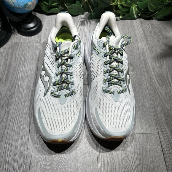 Men’s Saucony Guide 17 Running Shoes Cushion Size 11.5 US White Gray Green - Picture 2 of 9